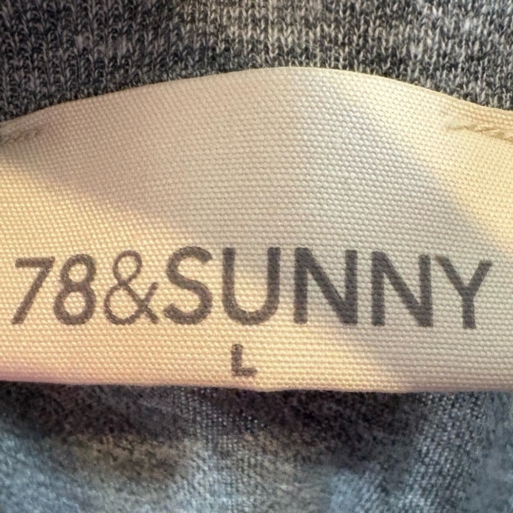 78 & SUNNY Tides Winged Muscle Tank Heather Grey‎ Size L - Picture 3 of 5